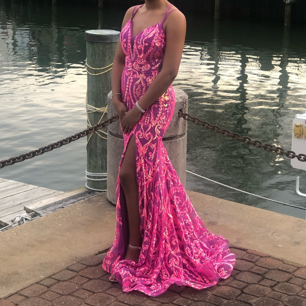 Sequin gown.